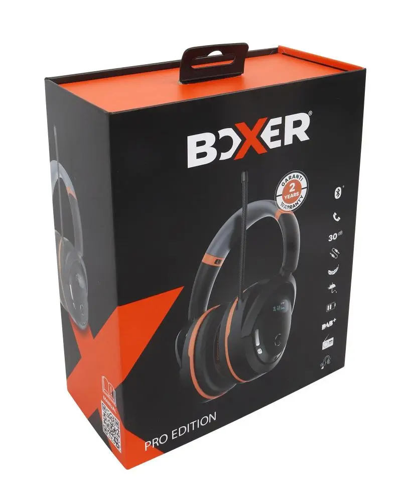 BOXER elektronisk hørselvern med Bluetooth, DAB/FM-radio og lyttefunksjon