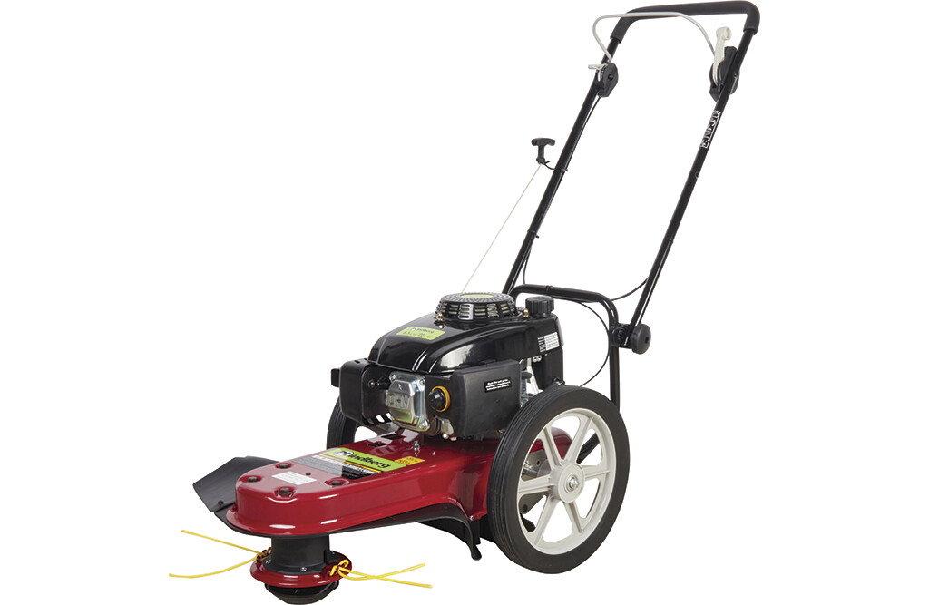 Gåendestyrt gresstrimmer på hjul fra ARUKU med 56 cm klippebredde