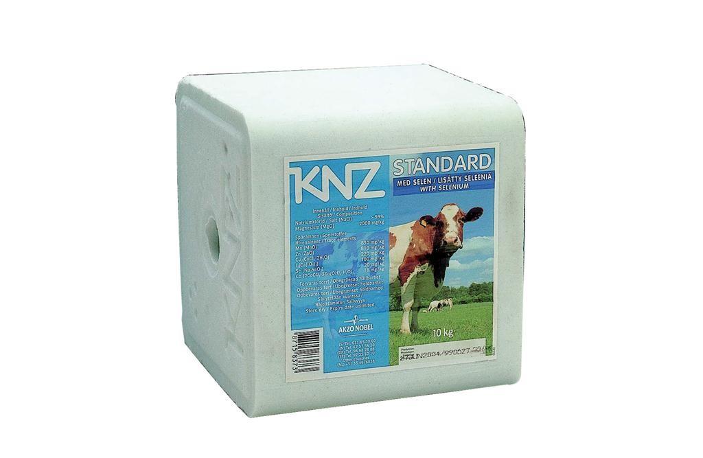 Slikkestein KNZ standard 10 kilo mineralstein til storfe og hest