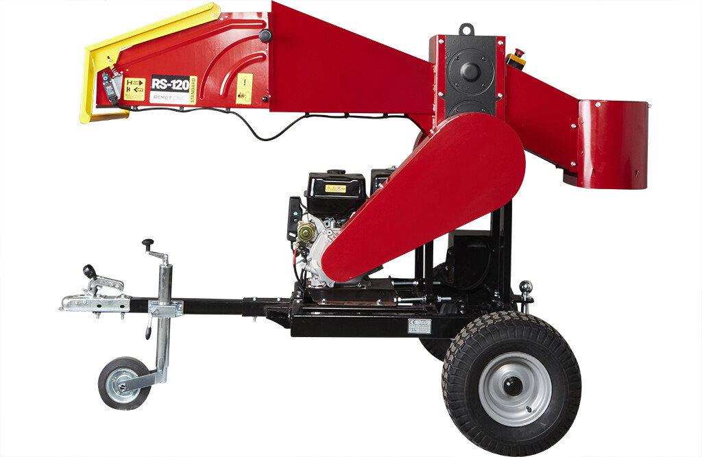 Mobil vedmaskin for greiner med off-road chassis for ATV-tauing